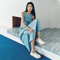 百丽新中式小白鞋女鞋子夏季免系带丝绸面厚底帆布鞋B2N1DBM4 粉色 40