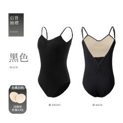 艾舞戈 高胯艺考形体服女舞蹈服吊带芭蕾舞服体服成人练功服连体服体操服