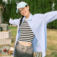 名创优品（MINISO）外套女2025夏季遮热防晒开衫衣服薄纱透气衬衫凉感上衣女 【凉感衬衣】白色(空白) M (105-125斤)