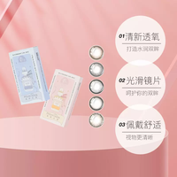 晶硕香水美瞳1片半年抛彩色隐形近视眼镜大小直径