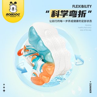 巴布豆25年夏季童鞋儿童透气魔术贴板鞋男女童防滑小白鞋 珍珠粉JJ23606 22码