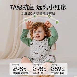 欧孕（OUYUN）婴儿睡衣夏季透气网眼睡裙宝宝纯棉长袖连体睡衣儿童家居服睡袍 柴犬兜兜-短袖 80cm【身高80-90cm】开肩