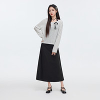 套装2025春季修身挂脖连衣裙罩衫两件套女装495432