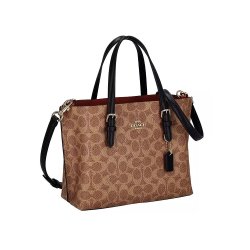 COACH Mollie25 品牌徽标拉链 女士手提包