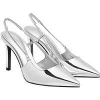 CHARLES&KEITH25春季新品气质通勤高跟尖头链条凉鞋CK1-60280467   （230）