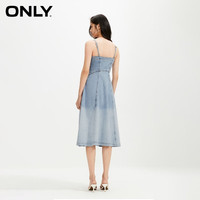 ONLY春季休闲百搭显瘦中长款吊带牛仔连衣裙女|124142022 J33 350 (165) 84A