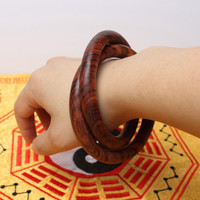 武当山太极天然雷击枣木乾坤圈紫薇讳阴阳圈道家乾坤镯手把件随身吊坠 乾坤圈六星七星 60mm口径