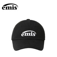 EMIS韩国emis帽子棒球帽鸭舌帽男女同款春夏大头围纯色软顶显脸小 新标经典棒球帽（升级款）黑色