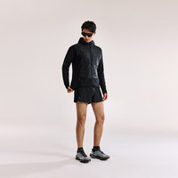 KAILAS凯乐石AR40运动棉服男Primaloft保暖防静电户外P棉连帽夹克 玄青黑 L