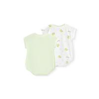 YeeHoO英氏婴儿哈衣新生儿衣服宝宝连体衣包屁衣夏季爬服纯棉短袖薄款夏 青果裆哈【2件装】 66cm (3-6个月)