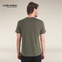 破冰者 icebreaker春夏美利奴羊毛男Core 速干T恤短袖户外跑步徒步 石墨蓝 XXL
