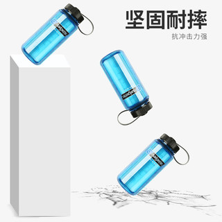 乐基因（Nalgene）美国塑料水杯户外运动男女夏季耐高温便携刻度杯子500ml 透明蓝色 500ml