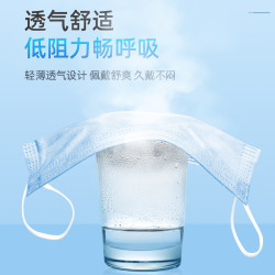 维德 一次性医用外科口罩灭菌级挂耳式防尘防晒轻薄透气防细菌病毒飞沫 蓝色