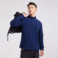 制者 半拉链抗静电亲肤柔软抓绒衣 黑色（男款） 3XL