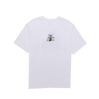 鸿星尔克短袖T恤男宽松休闲体恤卫衣服男女同款半袖夏装假男生上衣打底衫 正白 4XL