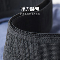 洁丽雅男士春夏内裤男生抑菌四角裤棉档透气亲肤运动平角短裤头男款裤衩 青绿+深麻灰+墨蓝+黛紫 4条 XL【105斤-125斤】