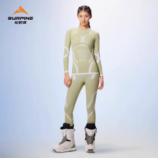 松野湃（SURPINE）御雪系列美利奴羊毛滑雪速干衣女压缩排汗抗菌保暖功能内衣