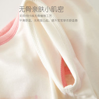 艾咪艾咪女童纯棉短袖哈衣新生宝宝男夏季薄款连体衣爬服婴儿外穿夏装睡衣 粉嘟熊-套头短袖连体 80cm