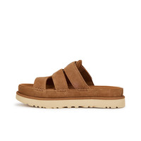 UGG夏季女士舒适时尚厚底露趾魔术贴休闲拖鞋1174090CHE|栗色 43