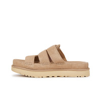 UGG夏季女士舒适时尚厚底露趾魔术贴休闲拖鞋1174090SAN|沙色 39