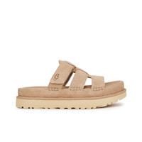 UGG夏季女士舒适时尚厚底露趾魔术贴休闲拖鞋1174090SAN|沙色 42