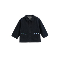 whitewheat儿童2025春季上衣女宝休闲衣服男童春秋款牛仔外套 牛仔蓝
