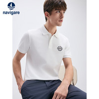 Navigare意大利小帆船男凉感弹力休闲简约短袖POLO衫1325525505 白 XL 冰川白
