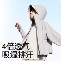 小番薯potatokids儿童冰丝防晒衣夏季轻薄款凉感透气男女童防晒服 【斗篷】纯净蓝 150