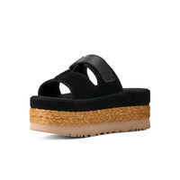 UGG夏季女士舒适时尚厚底露趾休闲一字拖鞋1167451BLK|黑色 40