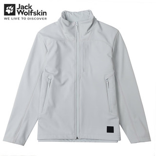 Jack Wolfskin狼爪软壳夹克男士秋冬款户外运动舒适耐磨防风软壳外套 6315/月光白 2XL 185/108A