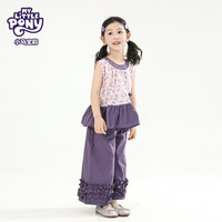 MY LITTLE PONY小马宝莉25夏季女包时尚满印可爱无袖套装 紫色 140