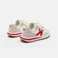 Kappa Kids卡帕童鞋男女童春季时尚百搭易穿脱儿童简约跑步鞋 灰红 单层 40