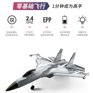 BRETEUIL遥控飞机儿童玩具航模EVA泡沫滑翔机新手耐摔充电玩具成人礼物 歼20-战斗机【双电/续航45分钟】