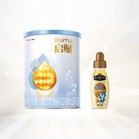 Wyeth【超级桶】惠氏蓝钻2段350g+金龙鱼DHA营养核桃仁油100ml滴管装