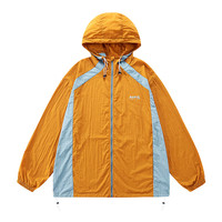 THE SIMPSONS辛普森一家连帽防晒衣2025夏季薄外套宽松休闲百搭拼色防晒服 金沙桔 2XL (185/100A)