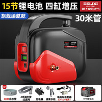 德力西电气(DELIXI ELECTRIC)锂电池浇水农用洗车浇地抽水泵灌溉抽水机电动自吸浇菜充电式 四缸15节锂电+30米管