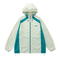 THE SIMPSONS辛普森一家连帽防晒衣2025夏季薄外套宽松休闲百搭拼色防晒服 浅豆绿 L (175/92A)