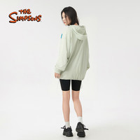 THE SIMPSONS辛普森一家连帽防晒衣2025夏季薄外套宽松休闲百搭拼色防晒服 浅豆绿 M (170/88A)