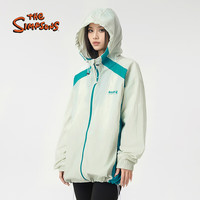 THE SIMPSONS辛普森一家连帽防晒衣2025夏季薄外套宽松休闲百搭拼色防晒服 浅豆绿 XL (180/96A)