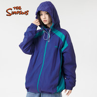 THE SIMPSONS辛普森一家连帽防晒衣2025夏季薄外套宽松休闲百搭拼色防晒服 秘境紫 2XL (185/100A)
