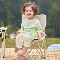 舒贝怡婴儿衣服夏季薄款长袖连体衣空调服男女宝宝三防哈衣外出爬爬服夏 海洋秘境绿色 59cm