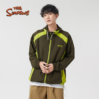 THE SIMPSONS辛普森一家连帽防晒衣2025夏季薄外套宽松休闲百搭拼色防晒服 丘褐色 XL (180/96A)