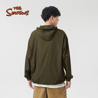 THE SIMPSONS辛普森一家连帽防晒衣2025夏季薄外套宽松休闲百搭拼色防晒服 丘褐色 2XL (185/100A)