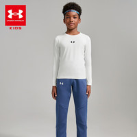 安德玛（Under Armour）春季男女童针织休闲运动裤儿童运动长裤251225177 深蓝灰 130cm 