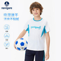 NAVIGARE意大利小帆船男童短袖t恤吸湿速干防晒半袖中大童运动圆2