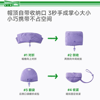 蕉下（beneunder）轻薄便携收纳渔夫帽防晒帽遮阳帽女登山帽太阳帽子男GP739紫 幻雾紫 XF