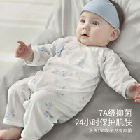 巴厘小猪蛇宝宝连体衣春秋桑蚕丝和尚服初生儿四季长袖睡衣新生儿婴儿衣服 蛇龙在天