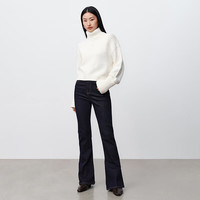 simple pieces毛织女2023春秋SPS羊毛混纺宽松高领长袖针织衫 (现货)