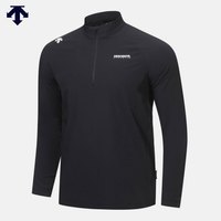 迪桑特(DESCENTE)男士ICEAB 拉链细节长袖T恤运动休闲套头衫 (100)