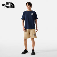北面(The North Face)山夏印花圆领短袖棉T恤男透气户外休闲24春夏款88GA 8K2/山巅蓝 M